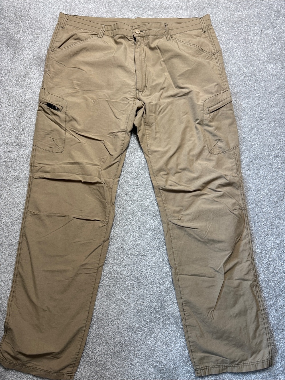 Woolrich Men's Cargo Pants Size 38X32*31* Hemmed? Lightweight Khaki Hiking